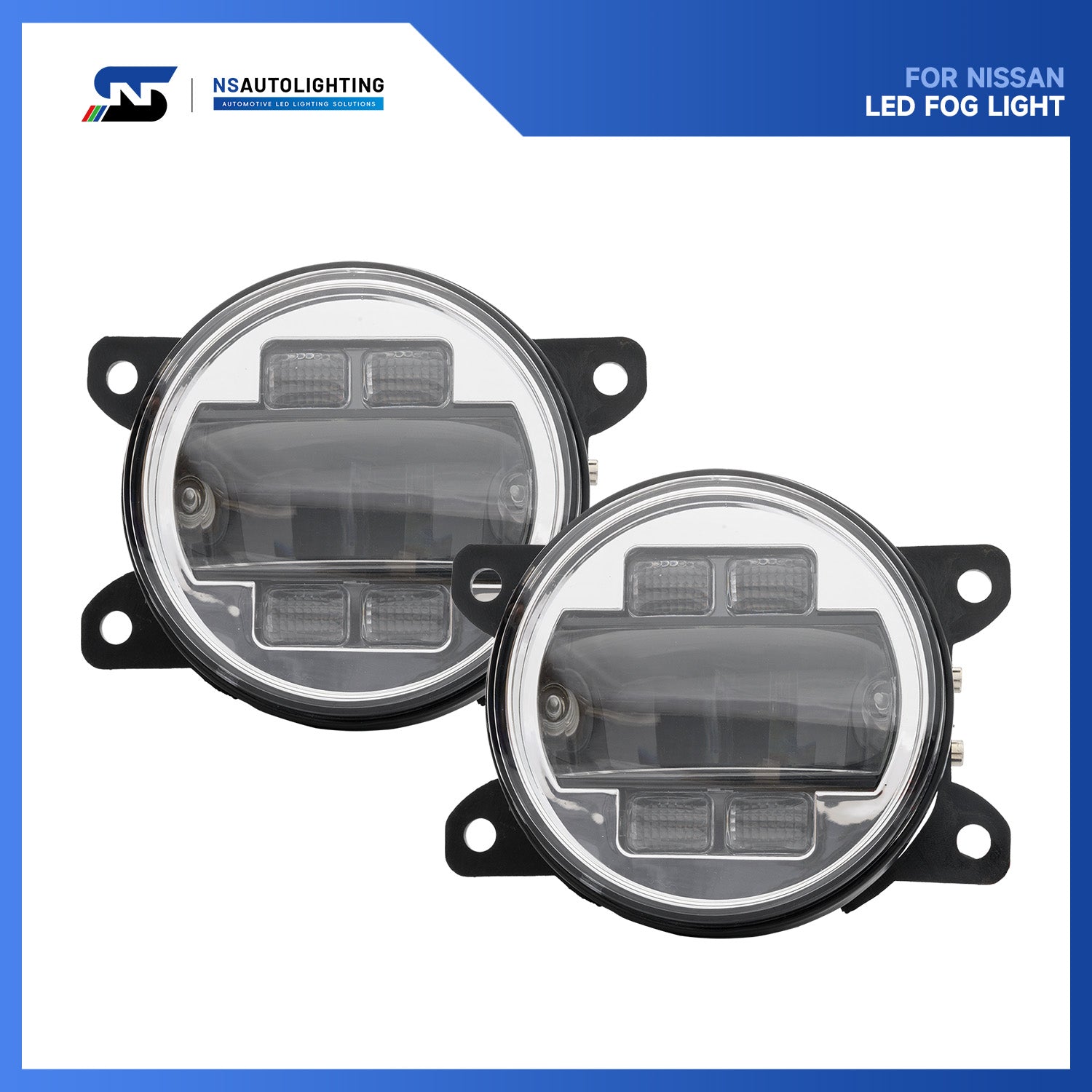 Clear Lens Switchback LED Front Bumper Fog Light Assembly For Nissan - NS Auto Lighting