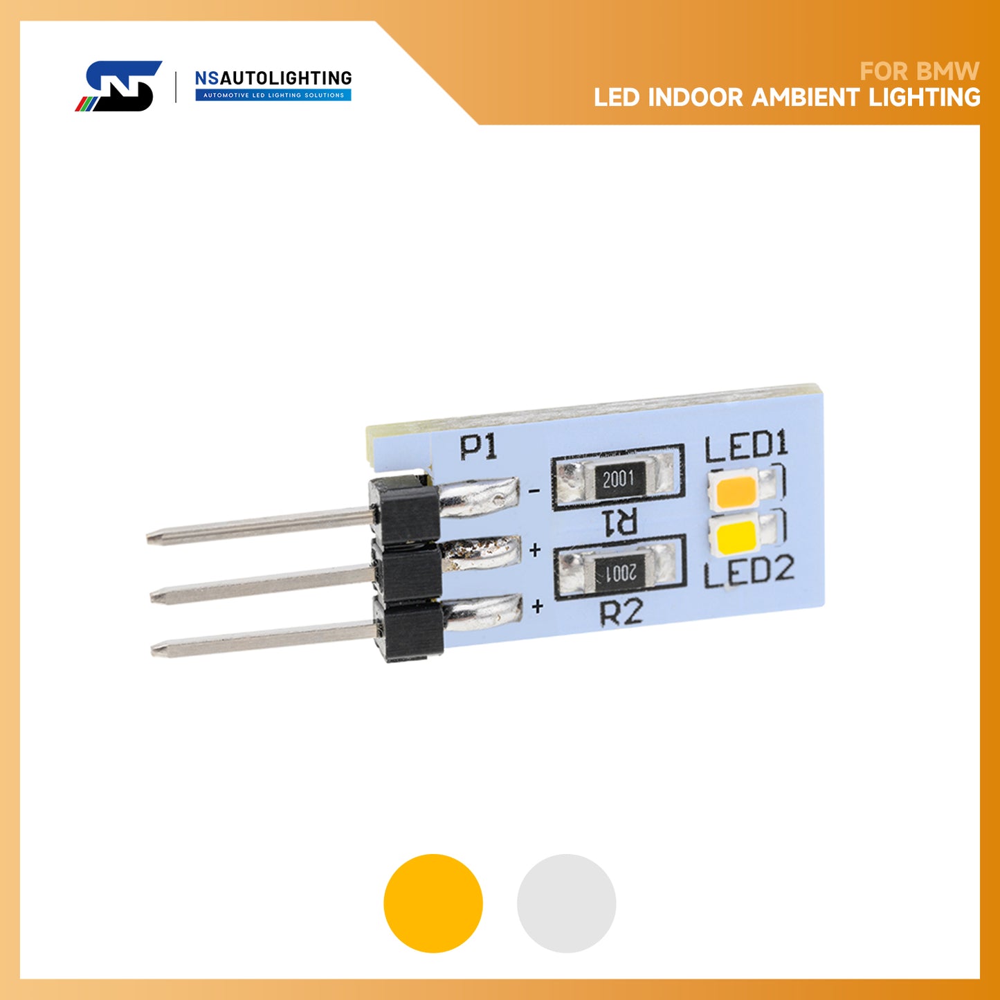 2PCS LED Interior B-Pillar Ambient Light Module Replacement Circuit Board For BMW