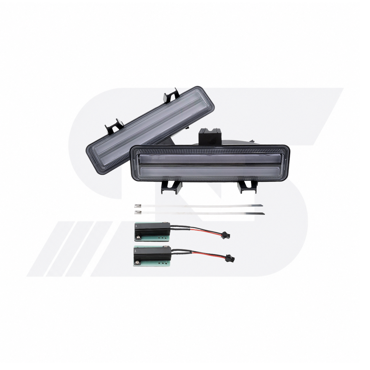 Feux de clignotants de rétroviseur de remorquage à LED à lentille fumée pour Dodge Ram 2010-2023