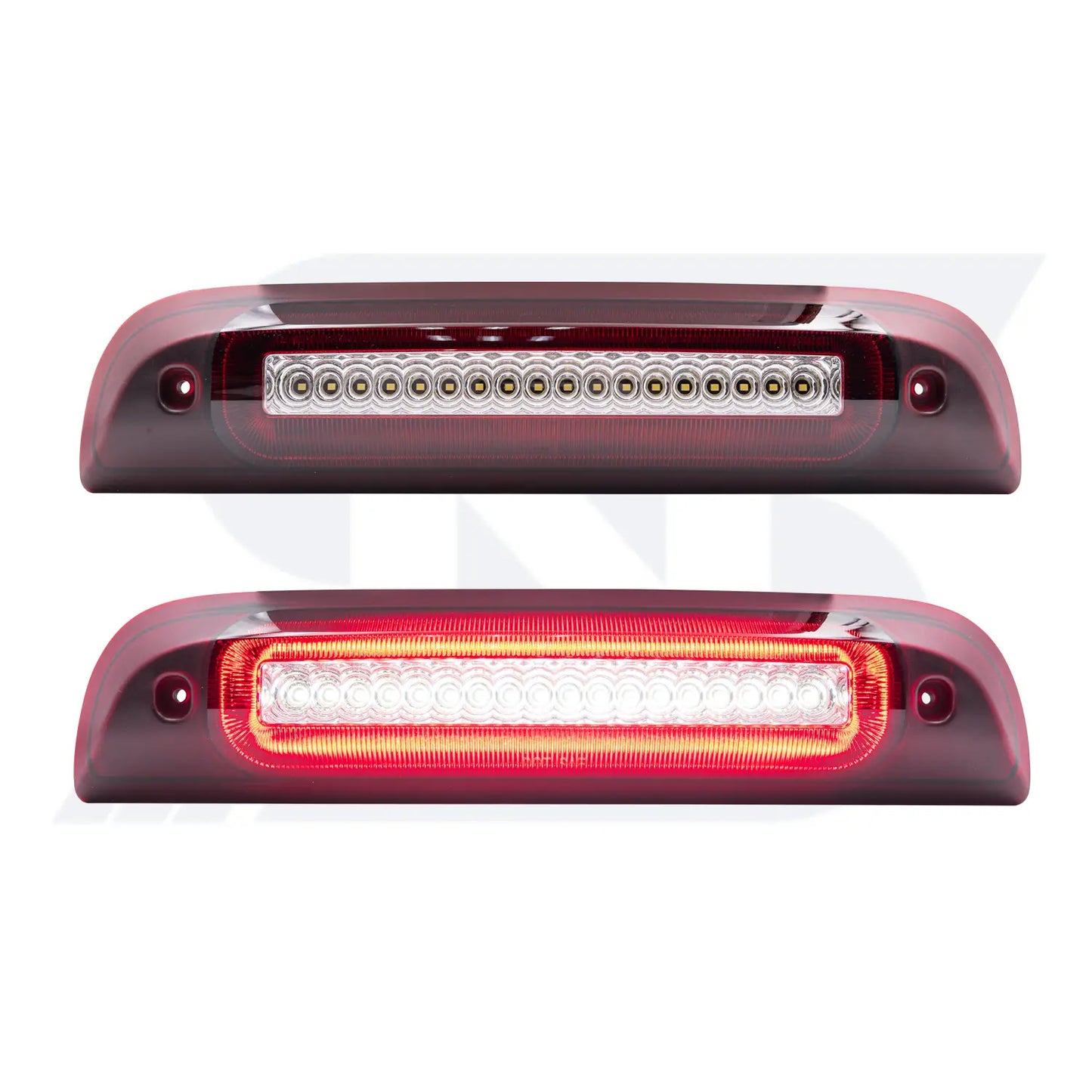 Troisième feu stop stroboscopique à LED de style F1 à lentille fumée pour Chevrolet Silverado, GMC Sierra 2014-2019