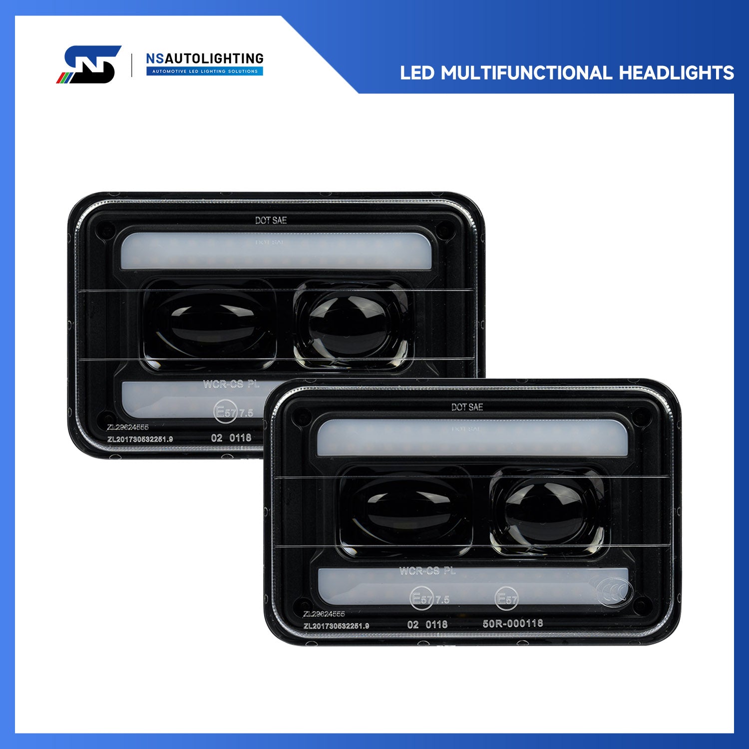 4x6 H4656 Switchback LED Headlight For Volvo, Dodge, Ford, etc.