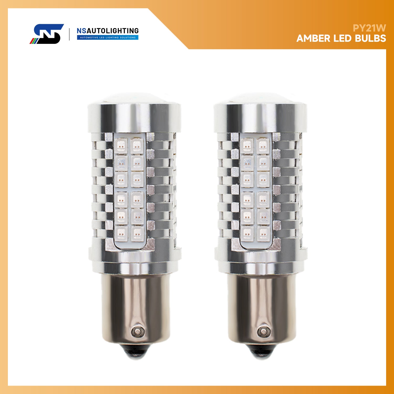 2 STÜCKE PY21W BAU15S Chrom Silber Unsichtbare LED Bernstein Blinker Bremslicht Glühbirnen