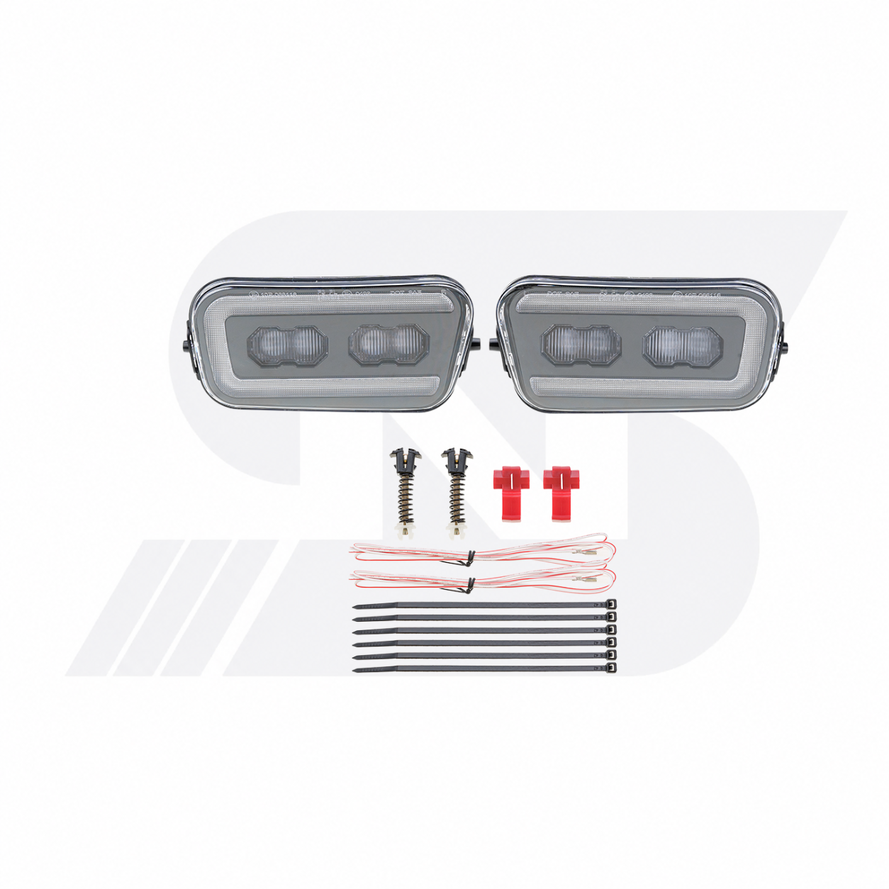 Ensemble de feux antibrouillard avant à LED à lentille fumée pour Ford