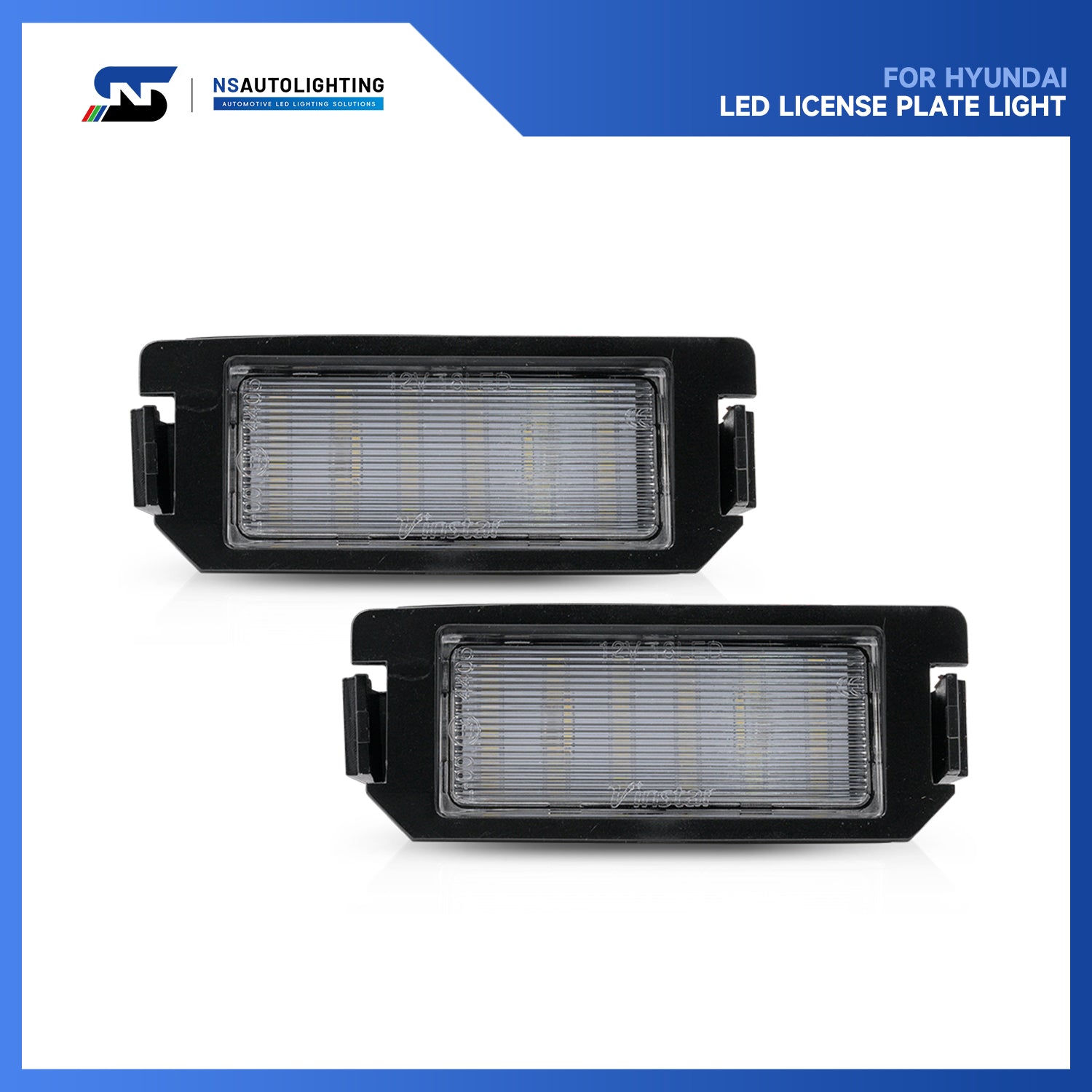 Feux de plaque d'immatriculation à LED pour Hyundai Ioniq, Kia Rio, etc.