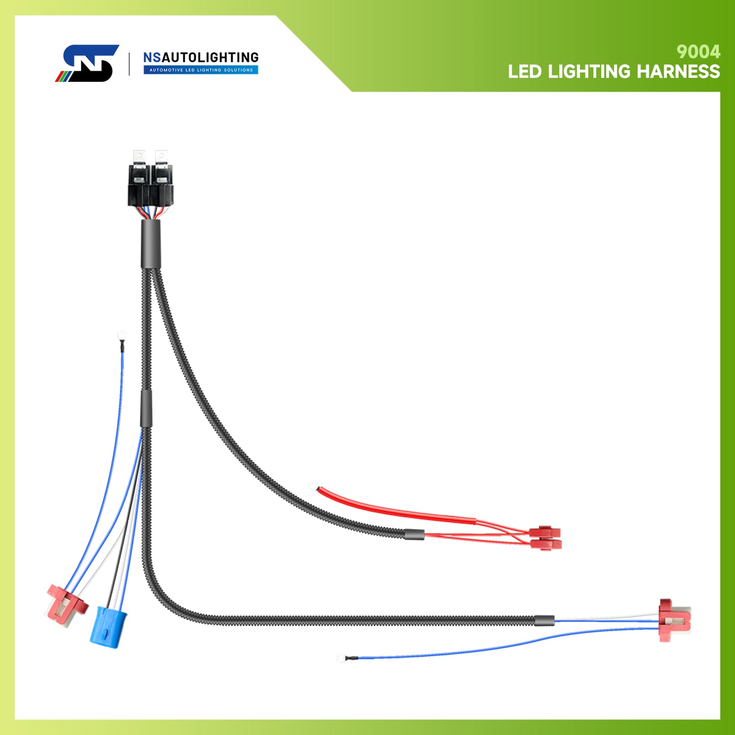9004 HB1 Headlight Relay Wiring Harness For Toyota Pickup, Ford F-150, etc.