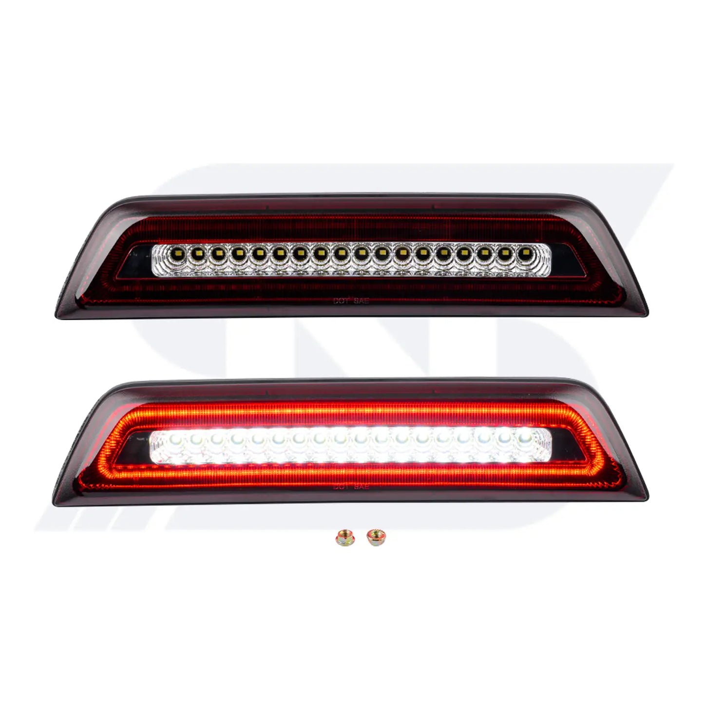 Troisième feu stop stroboscopique à LED de style F1 à lentille fumée pour Toyota Tacoma 2016-2020