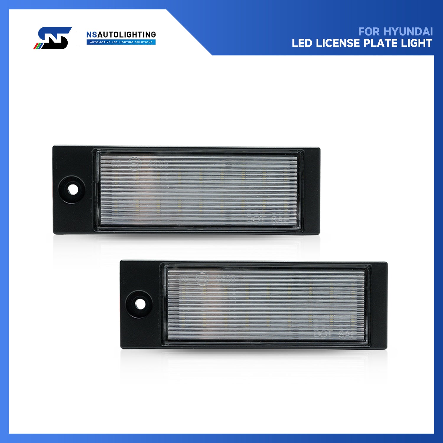 Feux de plaque d'immatriculation à LED pour Hyundai Tucson, Kia Niro, etc.