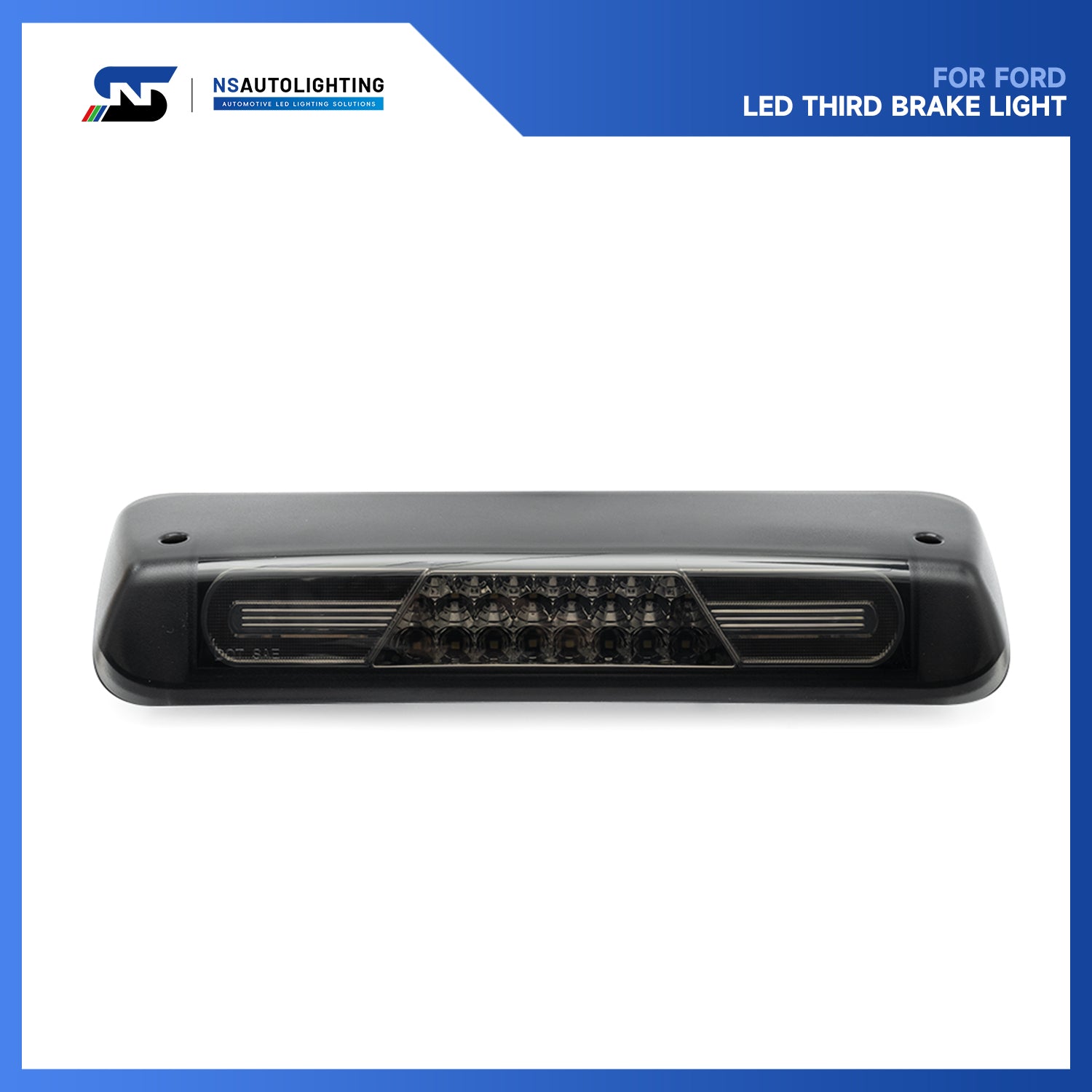 Smoked Lens Double C-Shaped LED Third Brake Light For 2004-2008 Ford F150, etc. - NS Auto Lighting