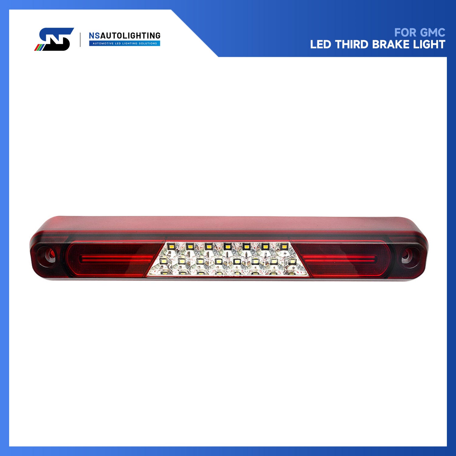 Red Lens Double C-Shaped LED Third Brake Light For 1994-2000 Chevrolet GMC Sierra C/K Series - NS Auto Lighting