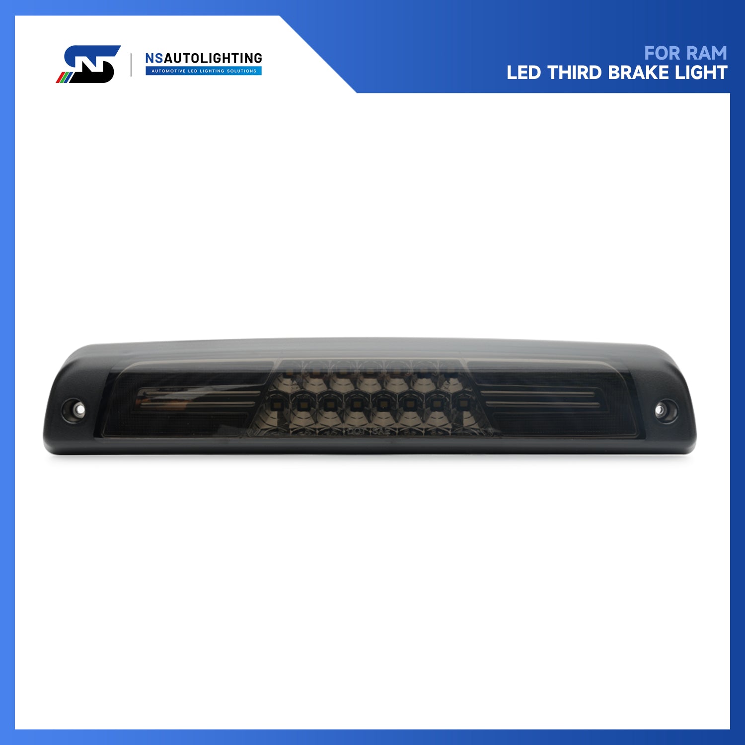 Smoked Lens Double C-Shaped LED Third Brake Light For 1994-2002 Dodge Ram - NS Auto Lighting