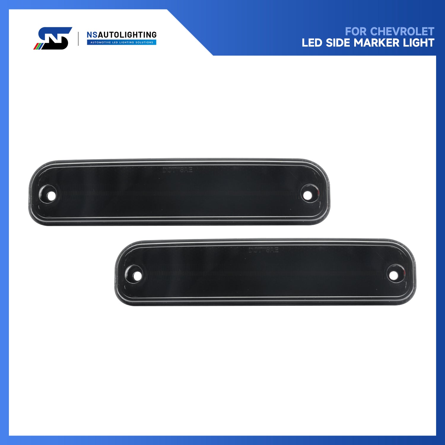 Smoked Lens LED Rear Side Marker Lights For 1973-1987 Chevrolet GMC C/K Series Trucks, etc. - NS Auto Lighting