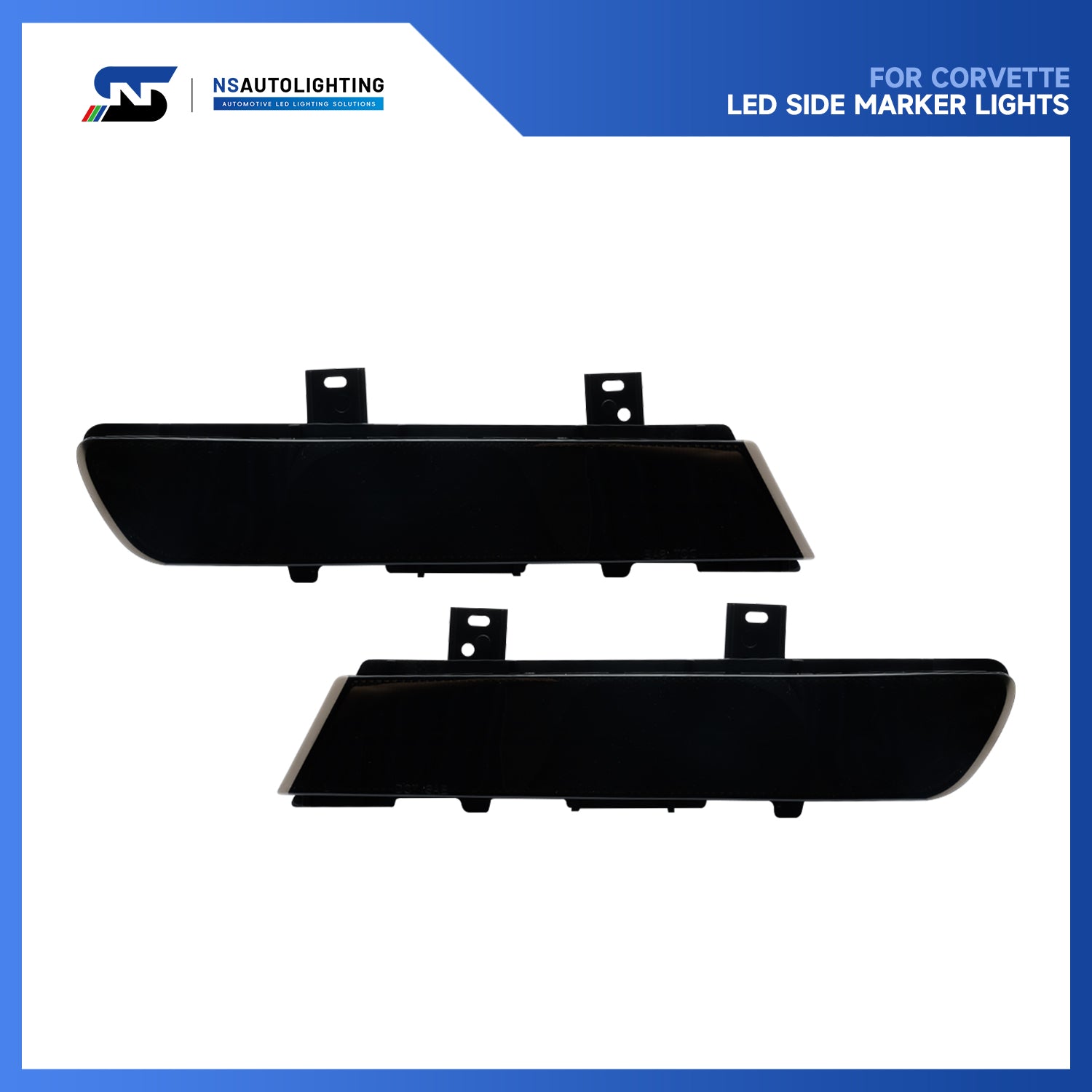 Smoked Lens Switchback Dynamic LED Front Turn Signal & Side Marker Lights For 1991-1996 Chevrolet Corvette C4 - NS Auto Lighting