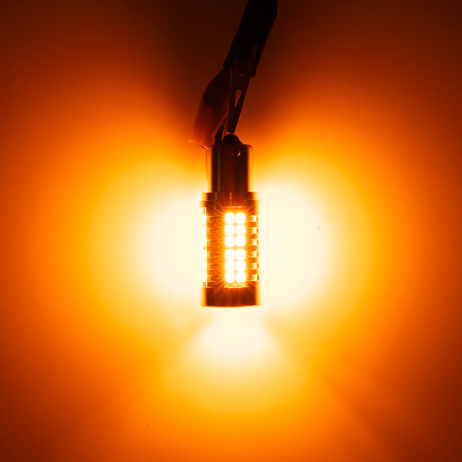 2 STÜCKE PY21W BAU15S Chrom Silber Unsichtbare LED Bernstein Blinker Bremslicht Glühbirnen