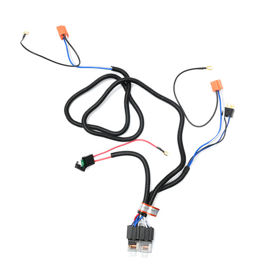 H4 H6054 Headlight Relay Harness Kit for 5x7 7x6 7" Sealed Beam LED Headlights - NS Auto Lighting