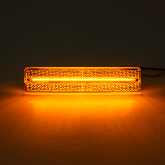 Clear Lens Amber LED Front Bumper Side Marker Lights For Jeep CJ Series, etc. - NS Auto Lighting