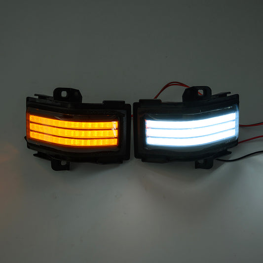 Smoked Lens Switchback Dynamic LED Towing Mirror Marker Lights For 2015-2023 Ford F-Series - NS Auto Lighting