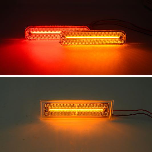 Clear Lens LED Front & Rear Side Marker Lights For 1981-1991 Chevrolet GMC C/K R/V Series Trucks - NS Auto Lighting