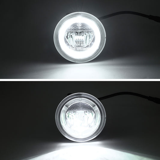 Clear Lens LED Halo Fog Light Assembly For 2010-2013 Chevrolet Camaro - NS Auto Lighting