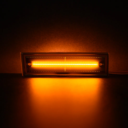 Smoked Lens Amber LED Front Side Marker Lights For 1981-1991 Chevrolet GMC C/K R/V Series Pickup, etc. - NS Auto Lighting