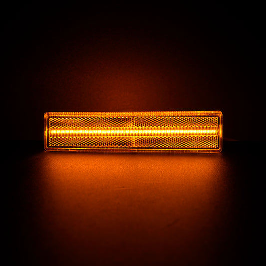 Clear Lens Amber LED Front Side Marker Lights For 1980-1986 Ford F-Series, etc. - NS Auto Lighting