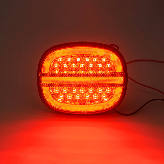 Red Lens LED Halo Tail Light Assembly For 1991-1996 Chevrolet Corvette C4 - NS Auto Lighting