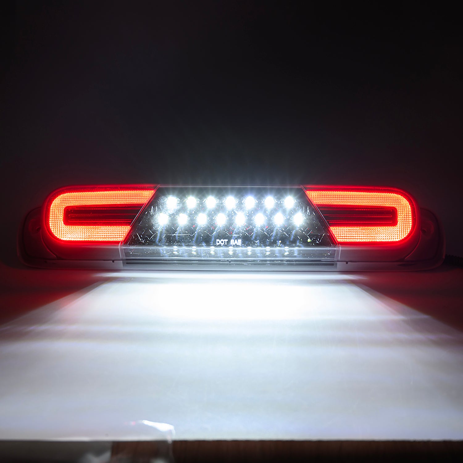 Clear Lens Double C-Shaped LED Third Brake Light For 1999-2007 Chevrolet Silverado, GMC Sierra - NS Auto Lighting