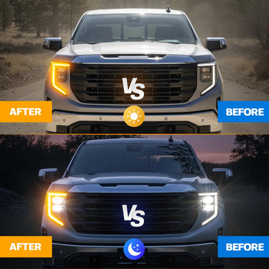 Full Time Amber DRL Override Mod for 2022+ GMC Sierra 1500 2500 3500 Refreshed