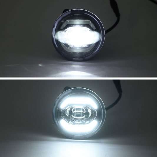 Smoked Lens LED Halo Fog Light Assembly For 2010-2013 Chevrolet Camaro - NS Auto Lighting