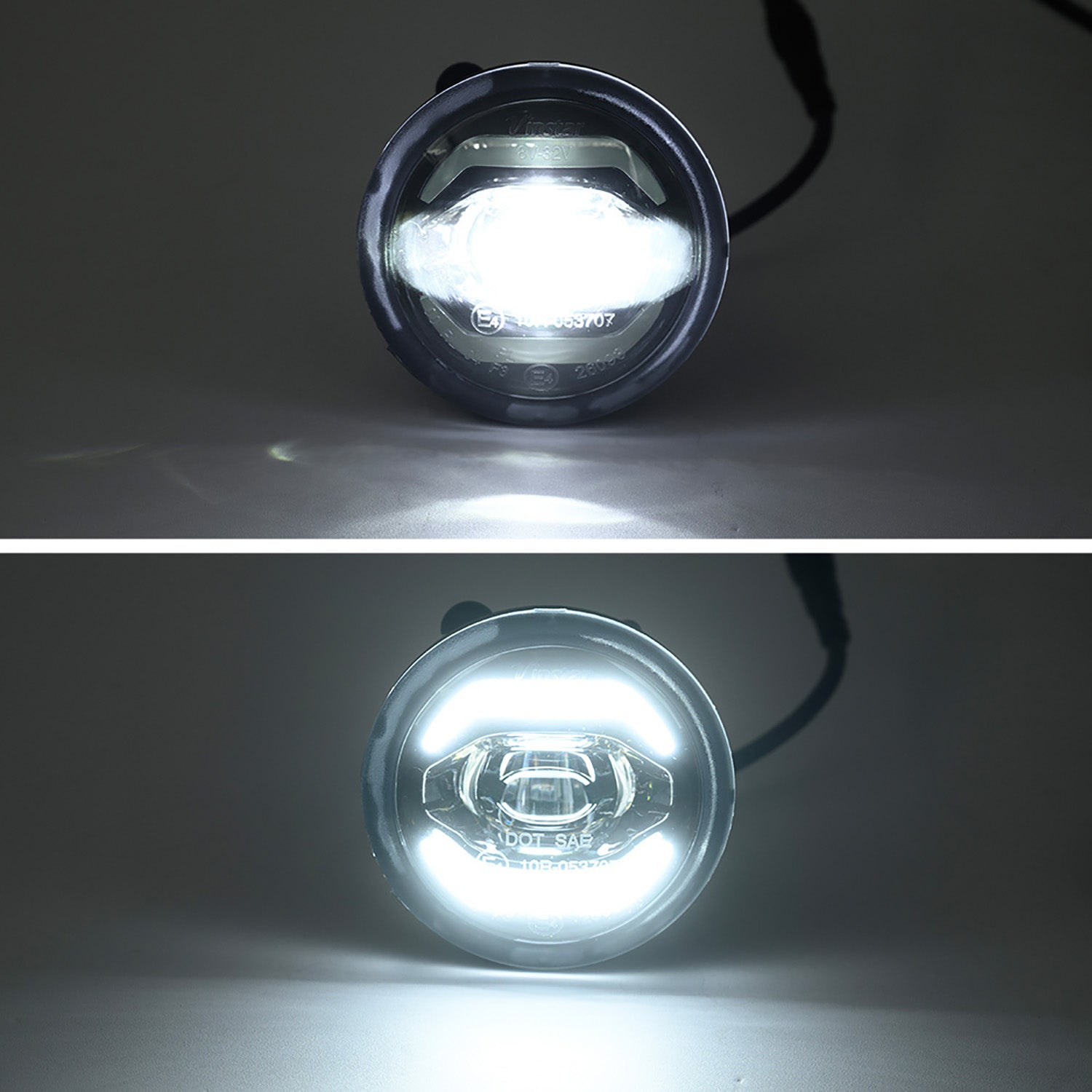 Smoked Lens LED Halo Fog Light Assembly For 2010-2013 Chevrolet Camaro - NS Auto Lighting