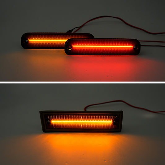 Smoked Lens LED Front & Rear Side Marker Lights For 1981-1991 Chevrolet GMC C/K R/V Series Trucks - NS Auto Lighting