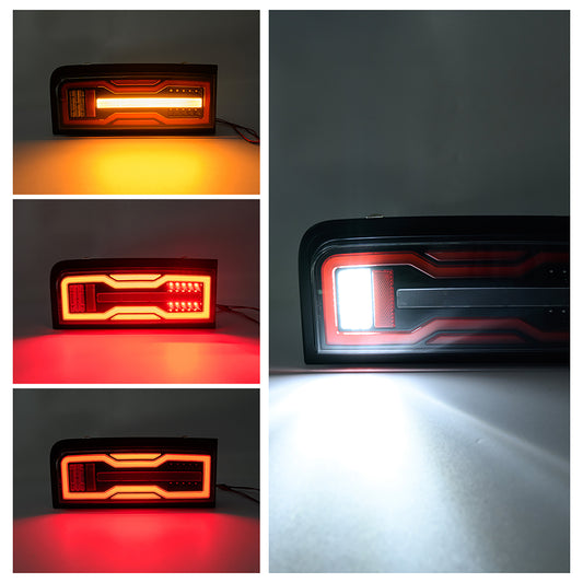 Clear Lens EV Style LED Tail Light Assembly For 2003-2009 Hummer H2 SUV - NS Auto Lighting