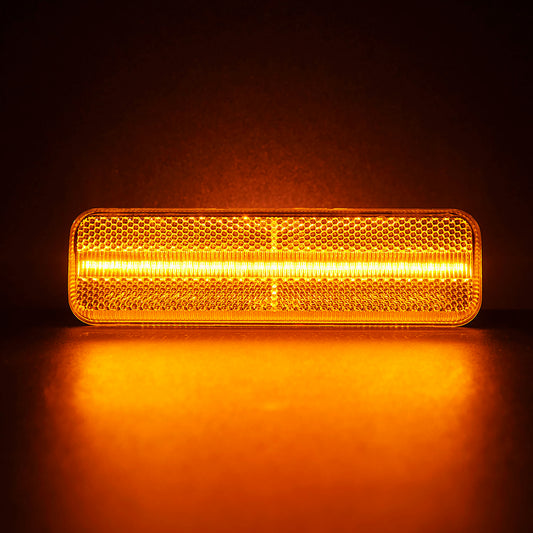 Clear Lens Amber LED Side Marker Lights For 1972-1993 Dodge Ram, etc. - NS Auto Lighting