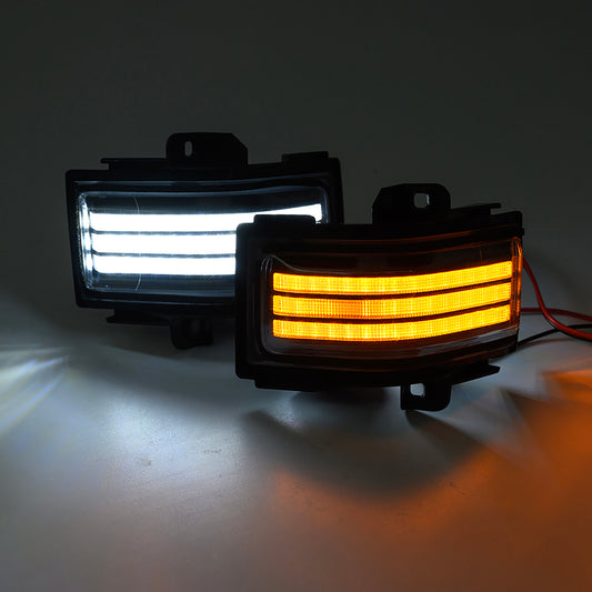 Clear Lens Switchback Dynamic LED Towing Mirror Marker Lights For 2015-2023 Ford F-Series - NS Auto Lighting