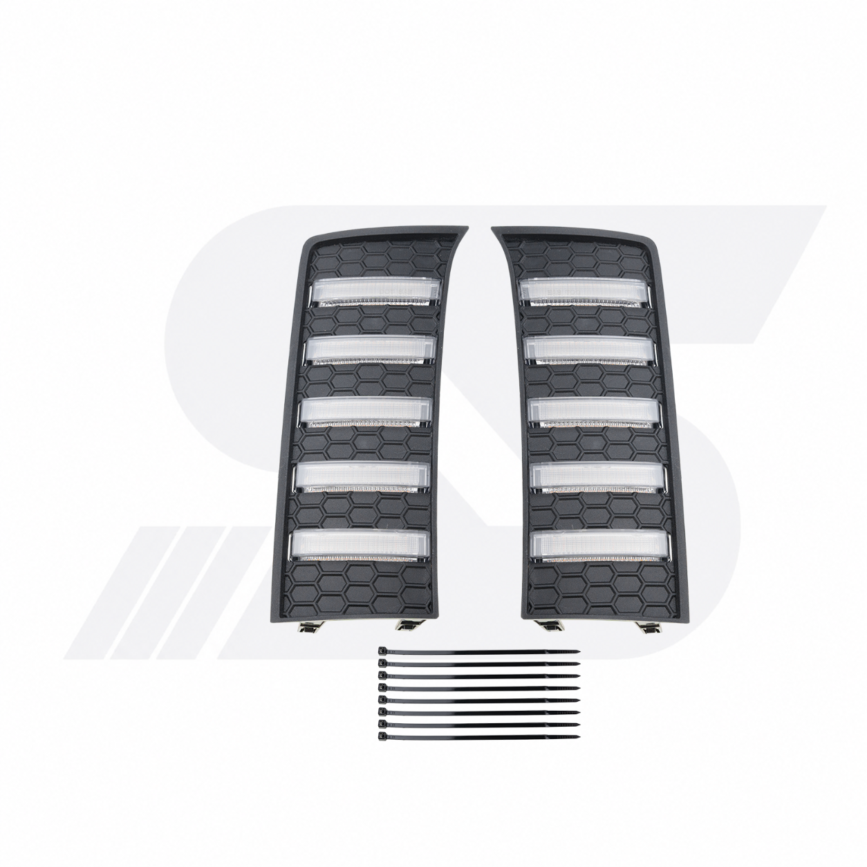 Dynamische Switchback-LED-Frontblinker mit getönten Gläsern für Hummer H3 usw. 2006–2010.