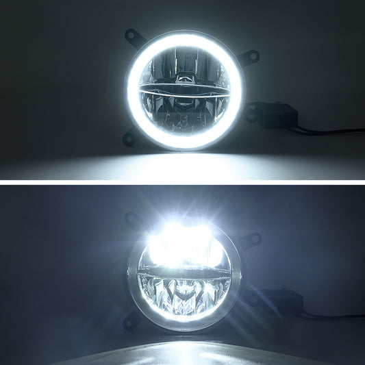 Clear Lens LED Halo Fog Light Assembly For 2005-2009 Ford Mustang GT - NS Auto Lighting