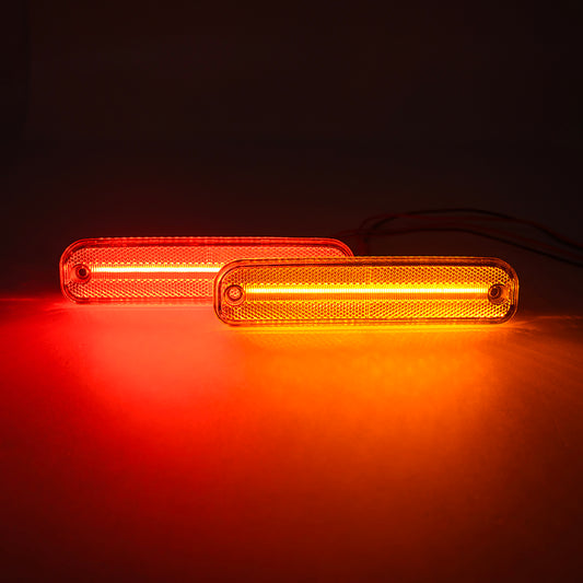 Clear Lens LED Front & Rear Side Marker Lights For 1973-1980 Chevrolet GMC C/K Series Trucks - NS Auto Lighting