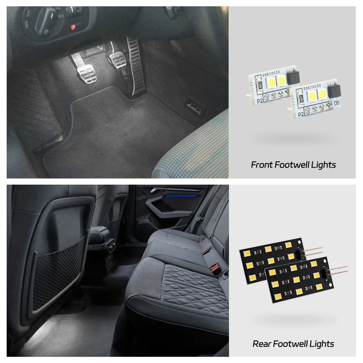 LED AUDI Interior Ambient Footwell Light Replacement Circuit Boards