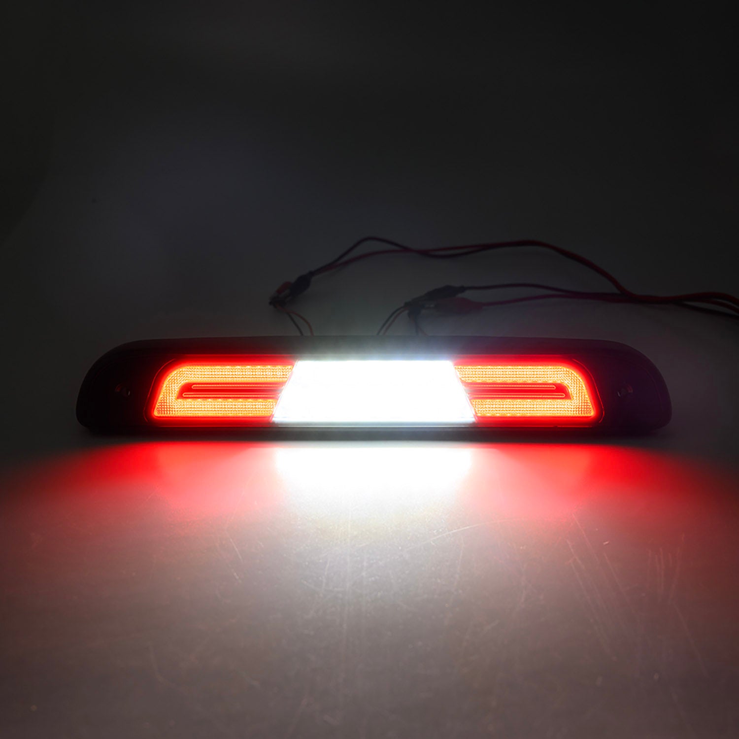 Smoked Lens Double C-Shaped LED Third Brake Light For 1994-1996 Ford F-Series, etc. - NS Auto Lighting