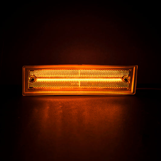 Clear Lens Amber LED Front Side Marker Lights For 1981-1991 Chevrolet GMC C/K R/V Series Pickup, etc. - NS Auto Lighting