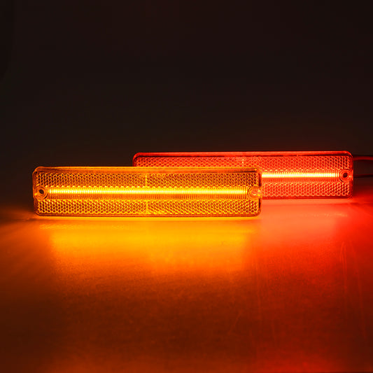 Clear Lens LED Front&Rear Side Marker Lights For Jeep CJ Series, Jeep Cherokee SJ, etc. - NS Auto Lighting