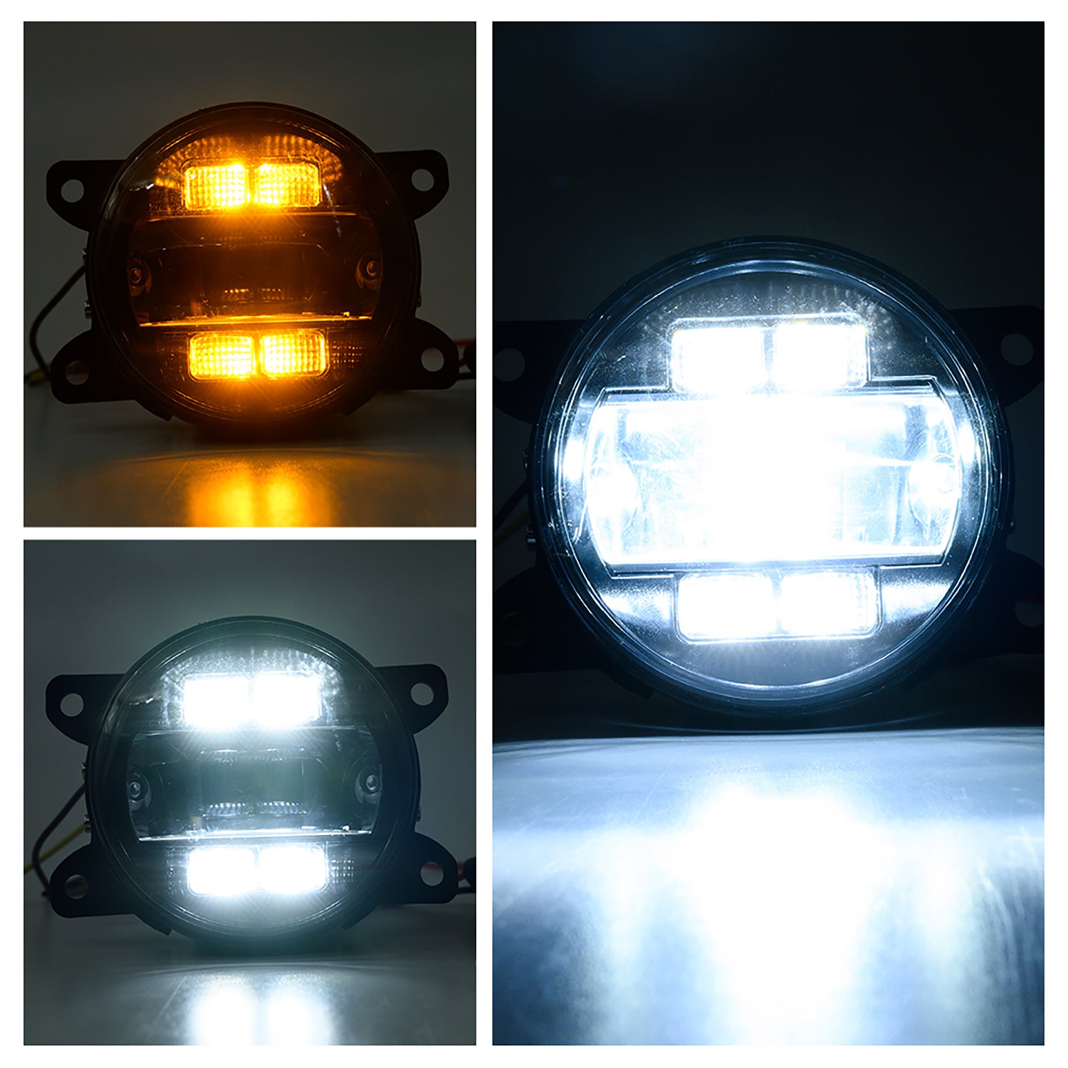 Smoked Lens Switchback LED Front Bumper Fog Light Assembly For Alfa Romeo, etc. - NS Auto Lighting