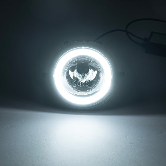 Clear Lens LED Halo Fog Light Assembly For 2007-2014 Mini Cooper, etc. - NS Auto Lighting
