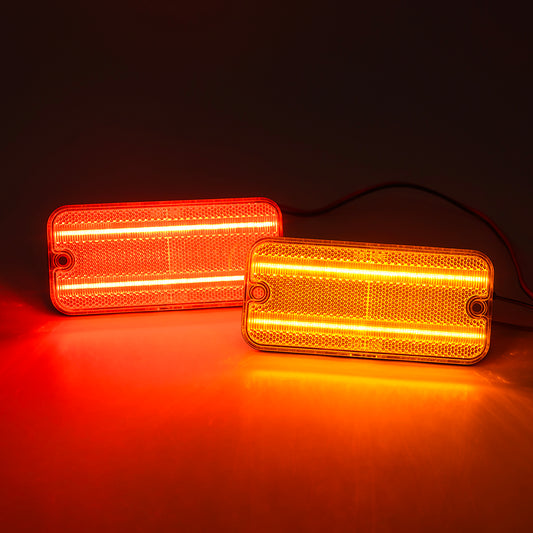 Clear Lens LED Front&Rear Side Marker Lights For 1968-1972 Chevrolet GMC C/K Series Trucks, etc. - NS Auto Lighting