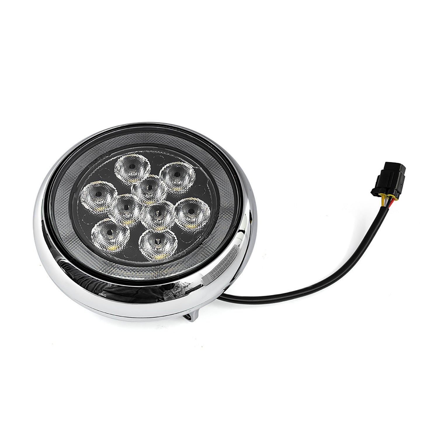 Chromed Finish LED Halo Rally Driving Lights For 2007-2015 Mini Cooper, etc. - NS Auto Lighting