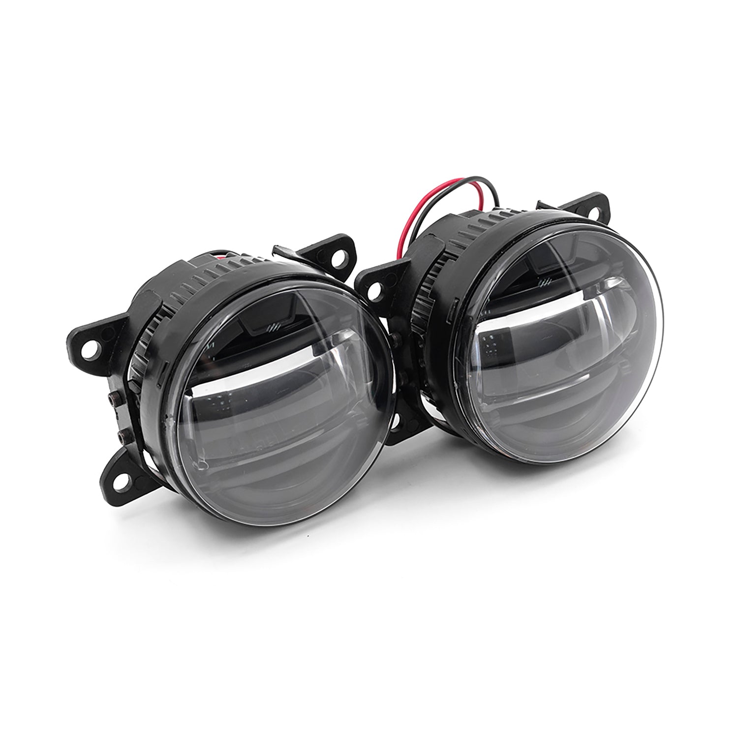 Smoked Lens White LED Front Bumper Fog Light Assembly For Jeep, Fiat, etc. - NS Auto Lighting