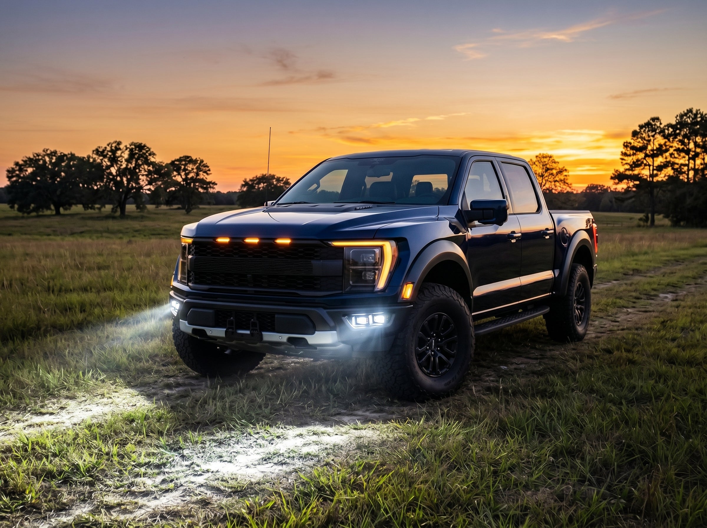 Ensemble de feux antibrouillard avant à LED à lentille fumée pour Ford