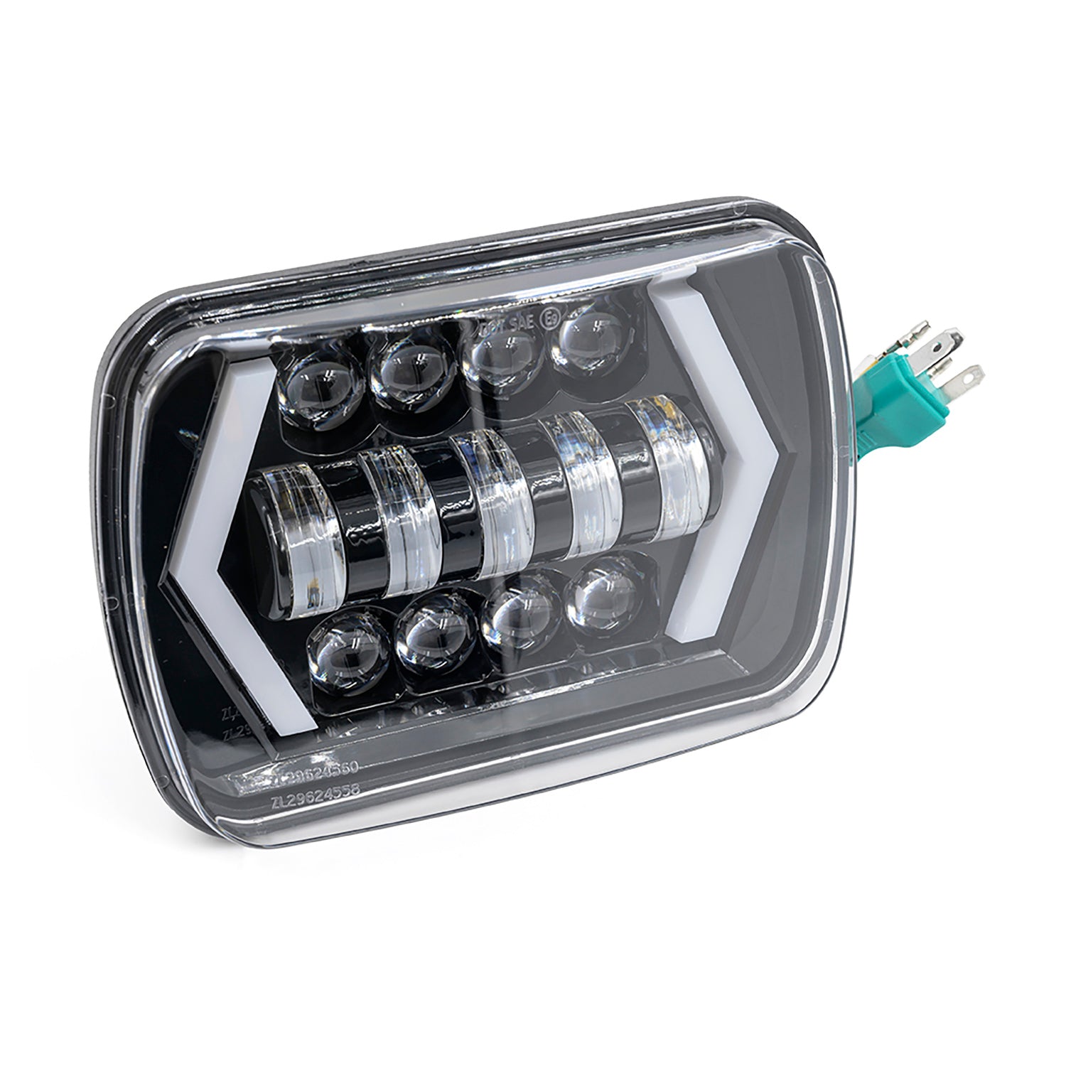 7X6 Switchback LED-Scheinwerfer mit quadratischem DRL-Blinker