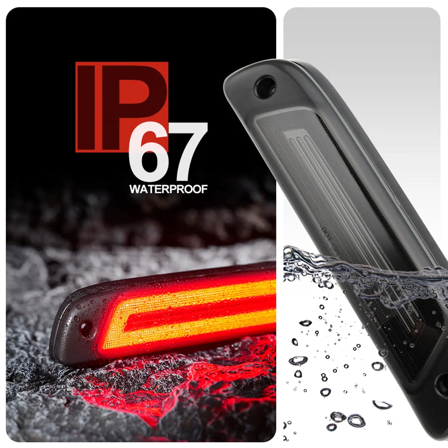 Getönte Linse, doppelte C-förmige LED-Dritte Bremsleuchte für 1995-2015 Toyota Tacoma