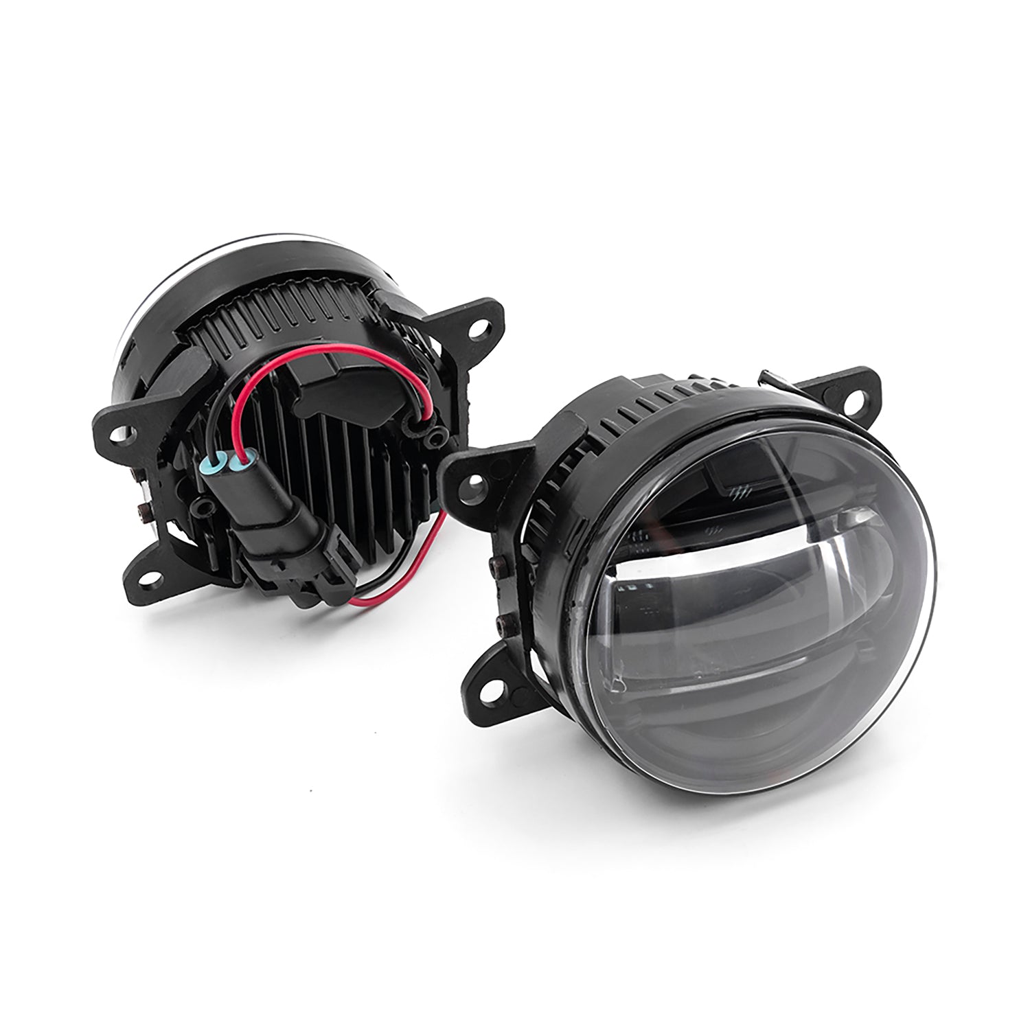 Smoked Lens White LED Front Bumper Fog Light Assembly For Jeep, Fiat, etc. - NS Auto Lighting