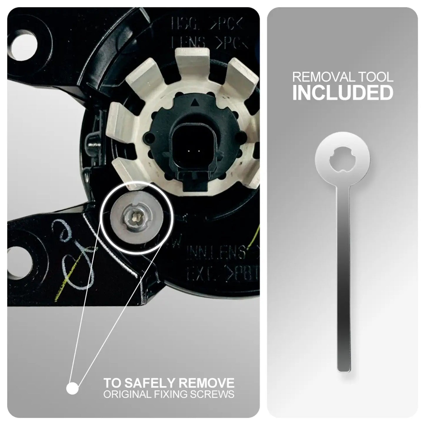 White Amber L1B LED Front Fog Light Bulb Module for Toyota, Honda Vehicles(2pcs)